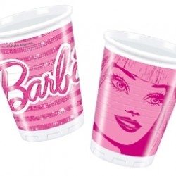 10 Adet 180/200cc Barbie Fabuluous Plastik Bardak