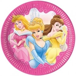 10 Adet 23 Santim Prenses Fairytale Kağıt Tabak