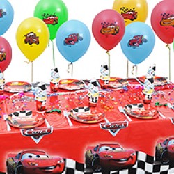 10 Kişilik Cars Red Mini Set