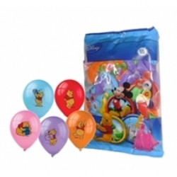 100lü 4+1 Winnie The Pooh Karışık Pastel Renk Balon