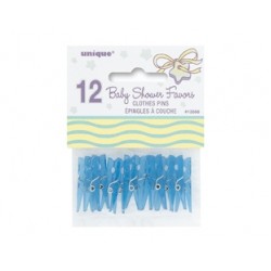 12 Adet Baby Blue Favors Mandal