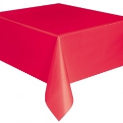 135x275 Cm Kırmızı Pastel Masa Örtüsü
