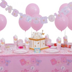 16 Kişilik Baby Shower Pink Süper Parti Seti