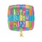 18 inç Happy Birthday Colourful Patterns Folyo Balon