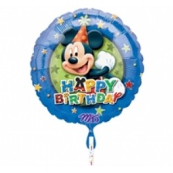 18 İnç Mickey Birthday Stars Folyo Balon