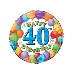 18 inç 40 Yaş Birthday Folyo Balon