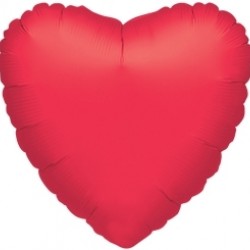 19 inç Kırmızı Renk Düz Kalp Folyo Balon