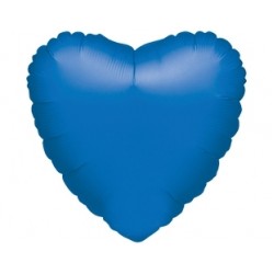 19 inç Mavi Renk Düz Kalp Folyo Balon