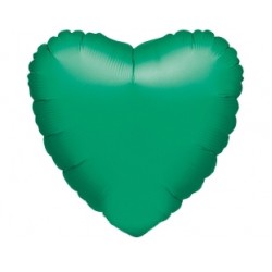 19 inç Yeşil Renk Düz Kalp Folyo Balon