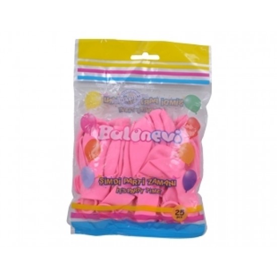 25li 12 inç Pembe Baskı Balon