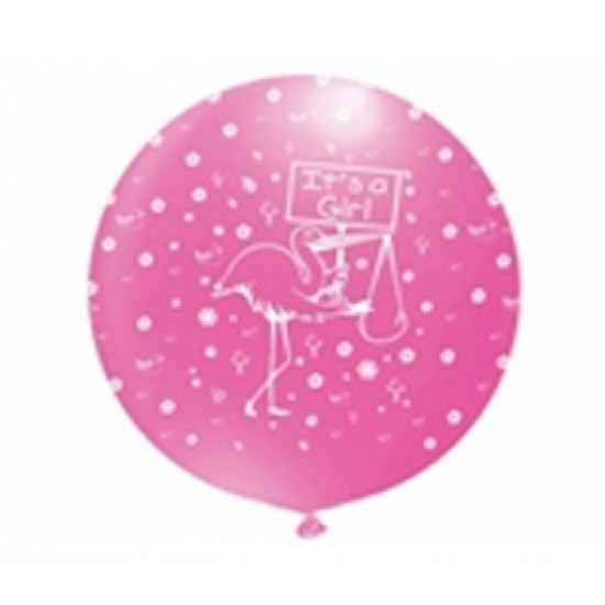 27 İnç Jumbo It's A Girl Çepeçevre Baskılı Balon