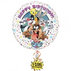 28 inç Looney Tunes Tweety (Tiviti) Birthday Müzikli Folyo Balon