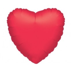 32 inç Kırmızı Renk Ultra Düz Kalp Folyo Balon