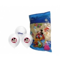 4+1 Mickey Baskılı Şeffaf Renk Balon