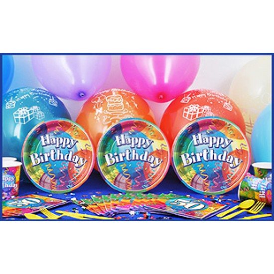 8 Kişilik 50 Yaş Brilliant Birthday Mini Set