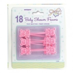 Ayıcıklı Pembe Renk Pasta Süsü