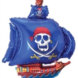 Mavi Korsan Gemisi Supershape Folyo Balon