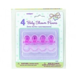 Pink Crystal Pacifiers Favors