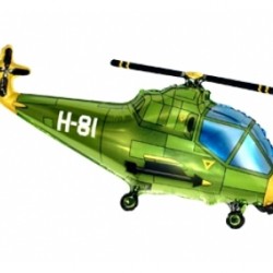 Supershape Yeşil Helikopter Folyo Balon